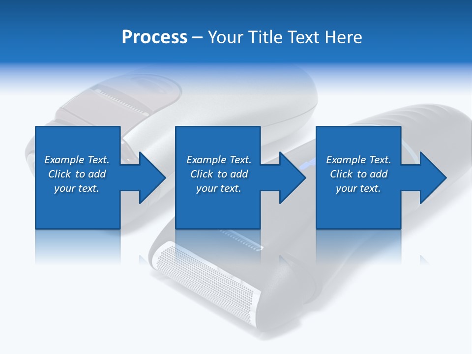 Modern Electric Shavers Isolated On White Background PowerPoint Template