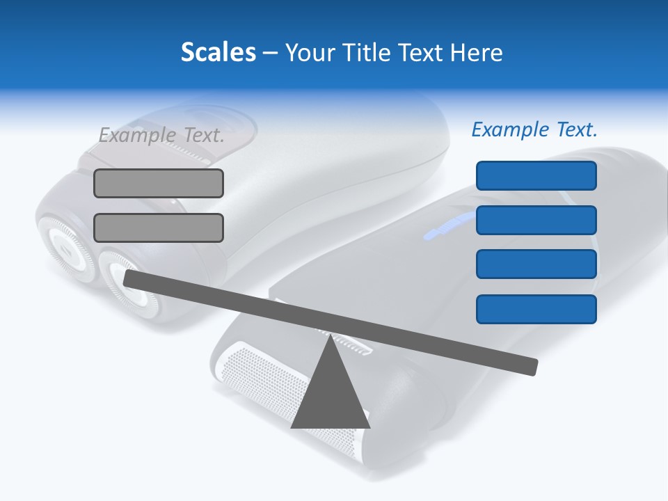 Modern Electric Shavers Isolated On White Background PowerPoint Template