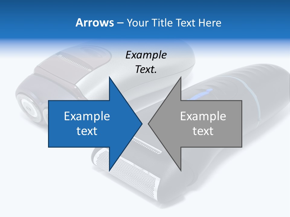 Modern Electric Shavers Isolated On White Background PowerPoint Template