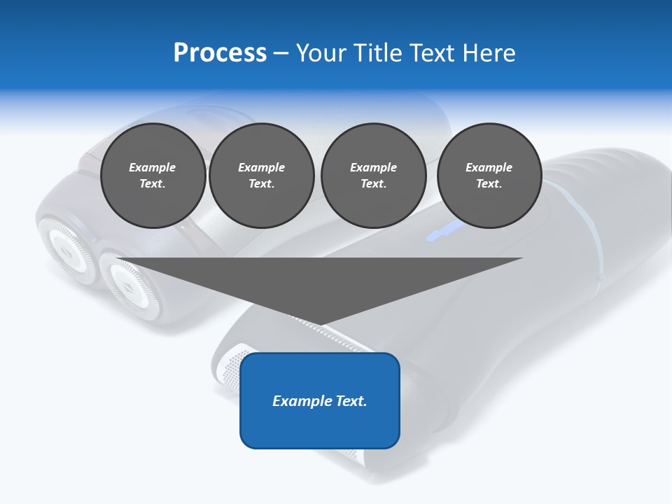 Modern Electric Shavers Isolated On White Background PowerPoint Template