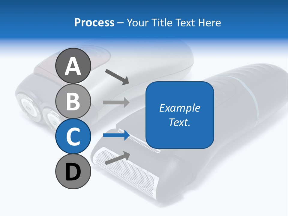 Modern Electric Shavers Isolated On White Background PowerPoint Template