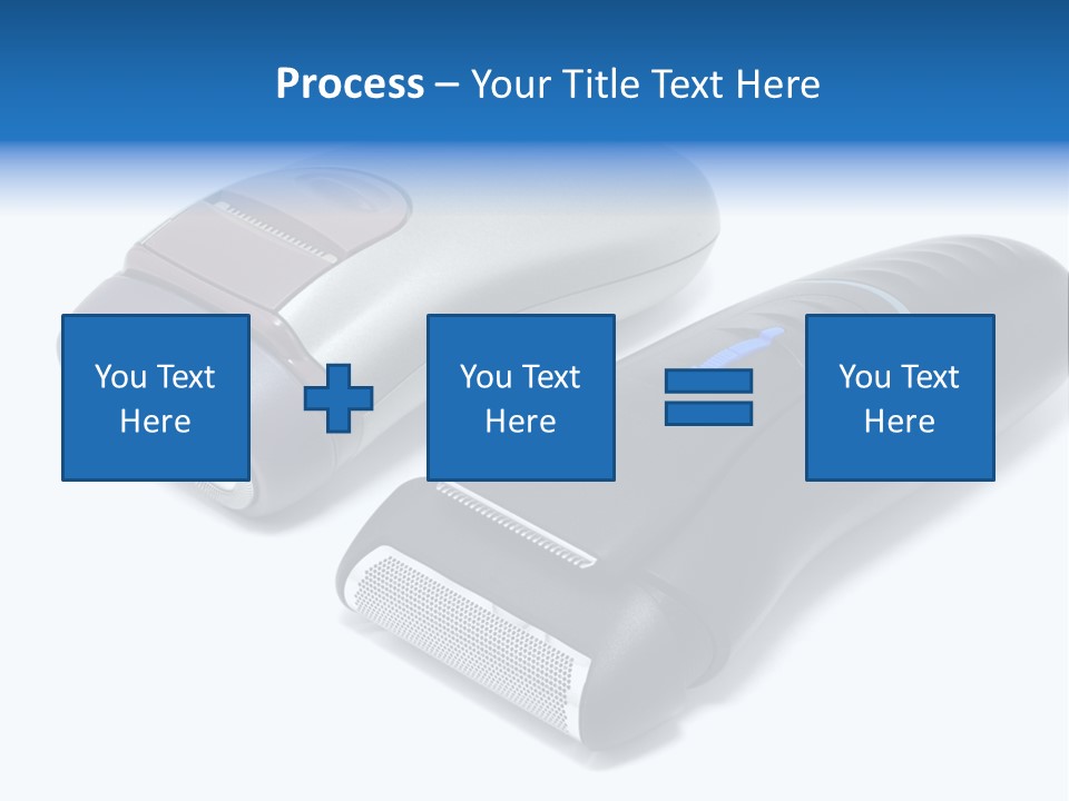 Modern Electric Shavers Isolated On White Background PowerPoint Template