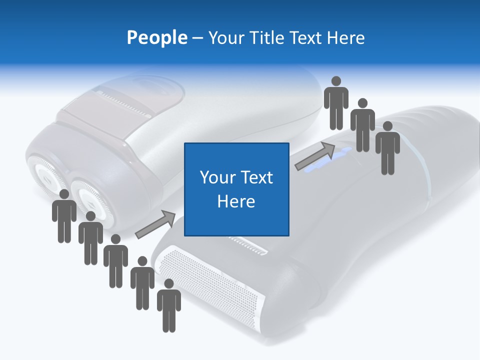 Modern Electric Shavers Isolated On White Background PowerPoint Template