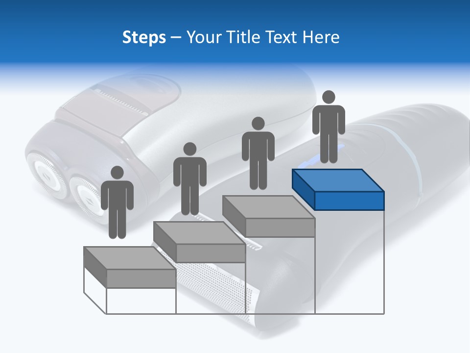 Modern Electric Shavers Isolated On White Background PowerPoint Template