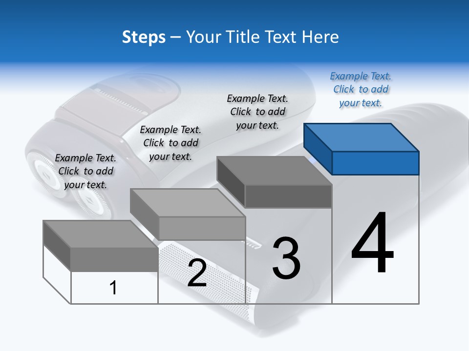 Modern Electric Shavers Isolated On White Background PowerPoint Template