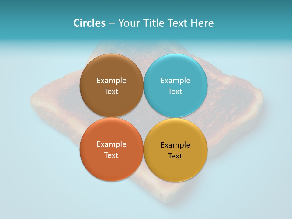 A Toasted Piece Of Bread On A Blue Background PowerPoint Template