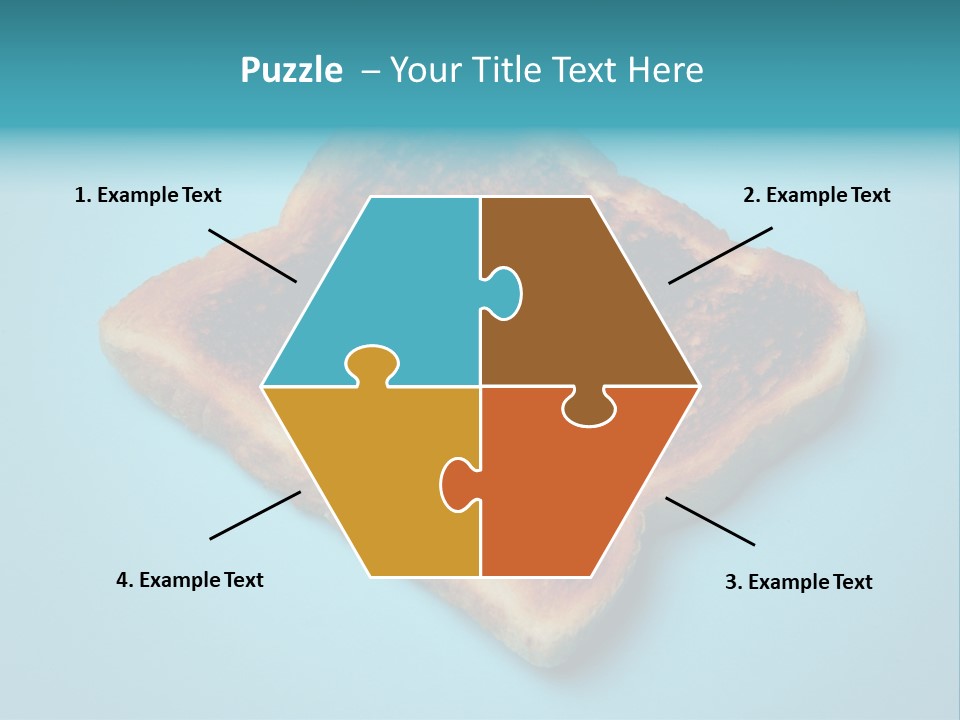 A Toasted Piece Of Bread On A Blue Background PowerPoint Template