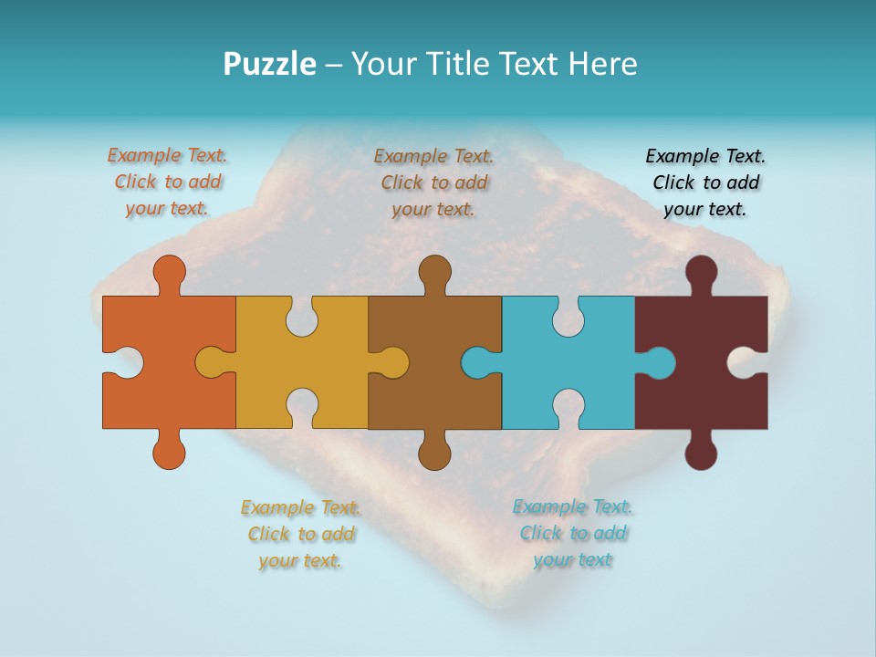 A Toasted Piece Of Bread On A Blue Background PowerPoint Template