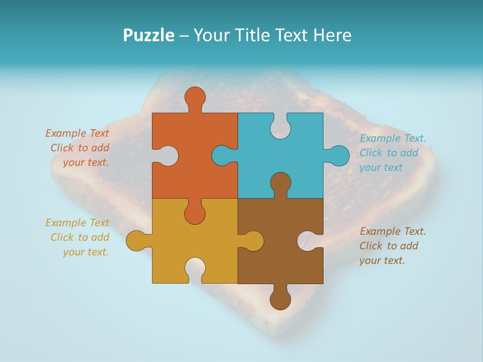 A Toasted Piece Of Bread On A Blue Background PowerPoint Template