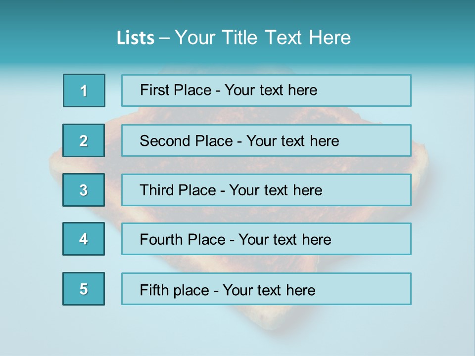 A Toasted Piece Of Bread On A Blue Background PowerPoint Template