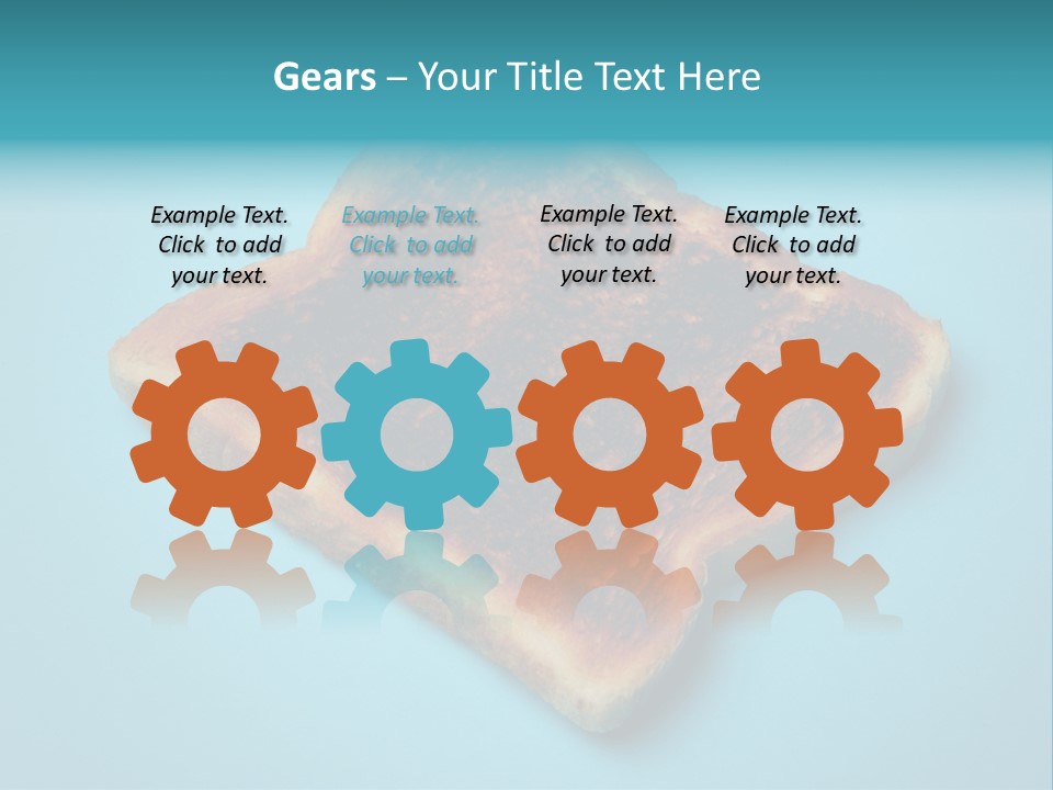 A Toasted Piece Of Bread On A Blue Background PowerPoint Template