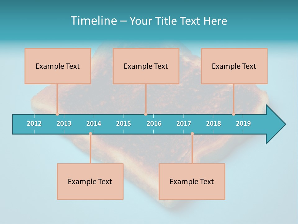 A Toasted Piece Of Bread On A Blue Background PowerPoint Template