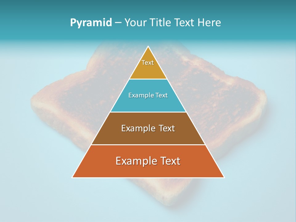 A Toasted Piece Of Bread On A Blue Background PowerPoint Template