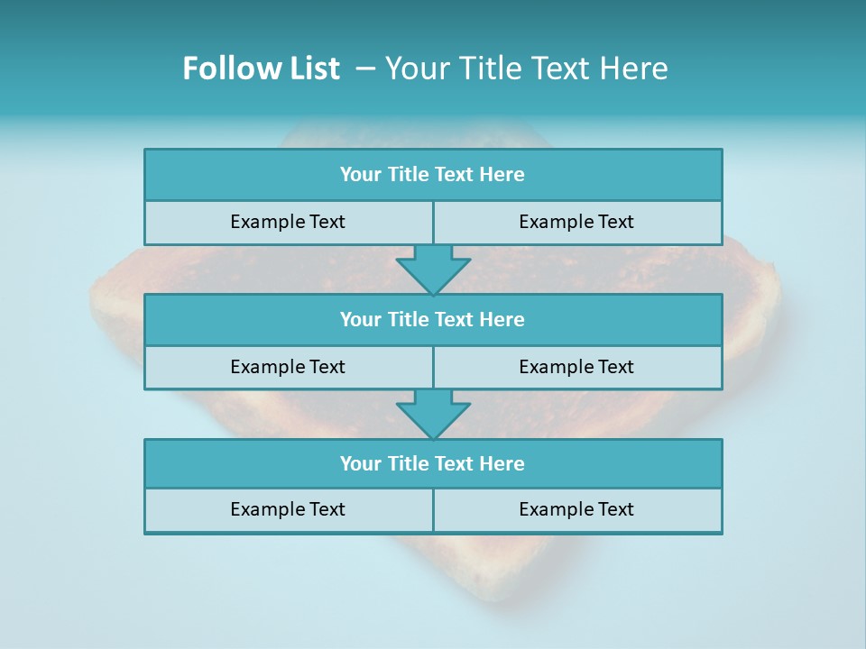A Toasted Piece Of Bread On A Blue Background PowerPoint Template
