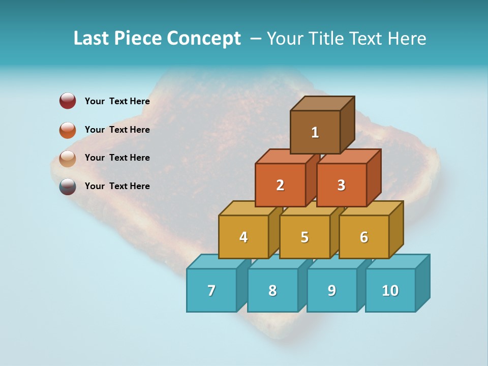 A Toasted Piece Of Bread On A Blue Background PowerPoint Template