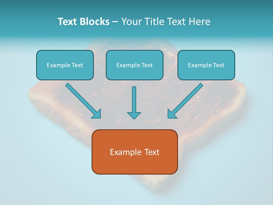 A Toasted Piece Of Bread On A Blue Background PowerPoint Template