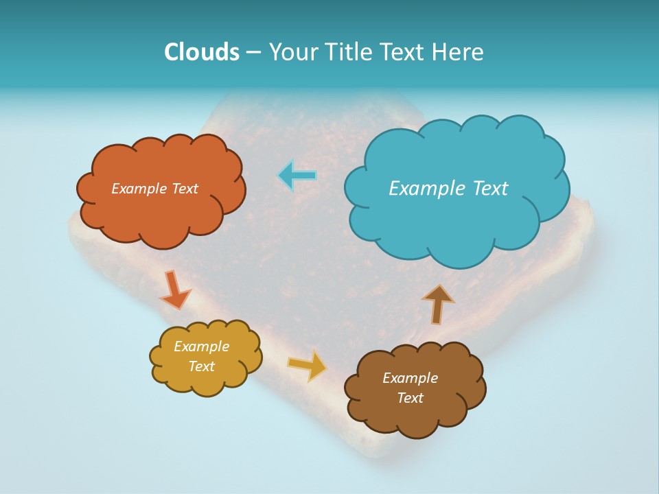 A Toasted Piece Of Bread On A Blue Background PowerPoint Template