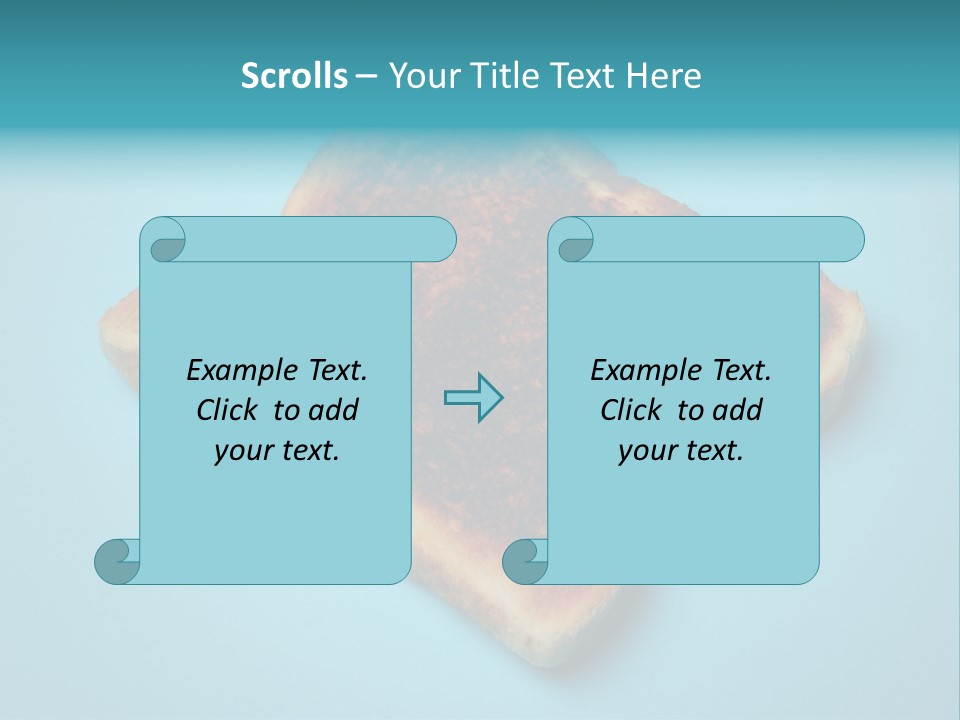 A Toasted Piece Of Bread On A Blue Background PowerPoint Template