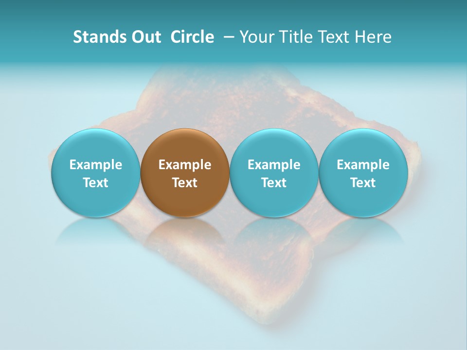 A Toasted Piece Of Bread On A Blue Background PowerPoint Template