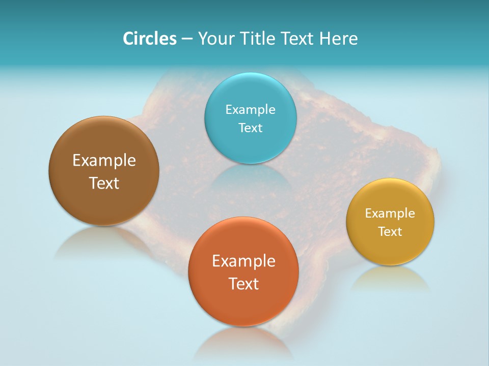 A Toasted Piece Of Bread On A Blue Background PowerPoint Template