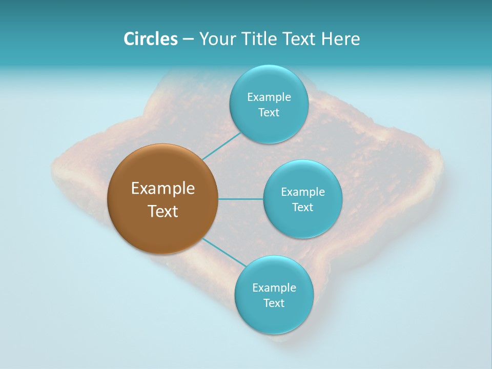 A Toasted Piece Of Bread On A Blue Background PowerPoint Template