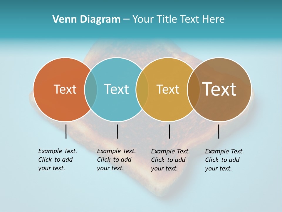 A Toasted Piece Of Bread On A Blue Background PowerPoint Template