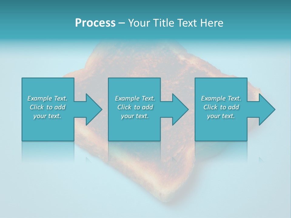 A Toasted Piece Of Bread On A Blue Background PowerPoint Template