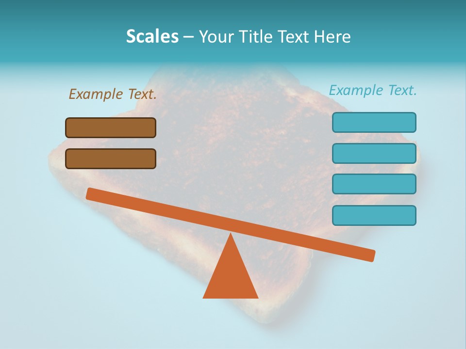 A Toasted Piece Of Bread On A Blue Background PowerPoint Template