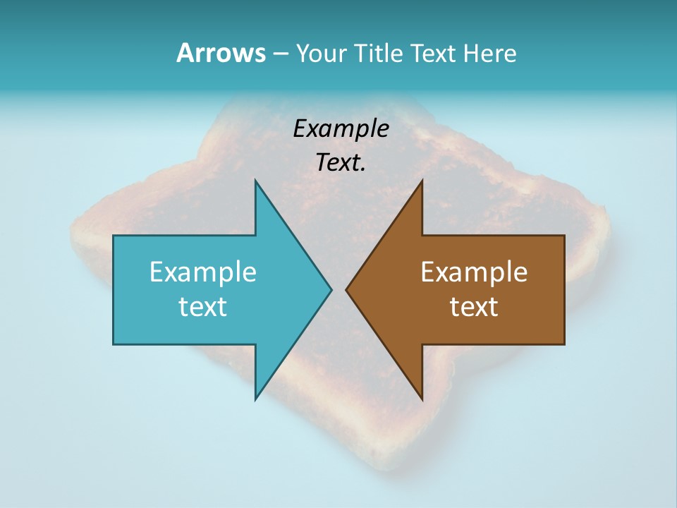 A Toasted Piece Of Bread On A Blue Background PowerPoint Template