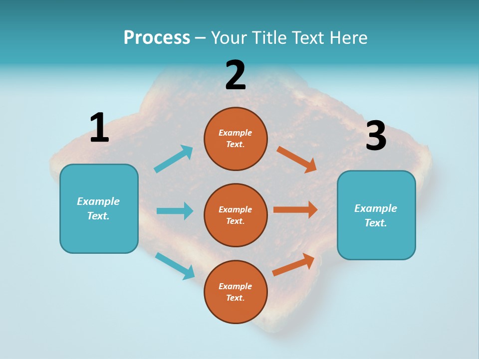 A Toasted Piece Of Bread On A Blue Background PowerPoint Template