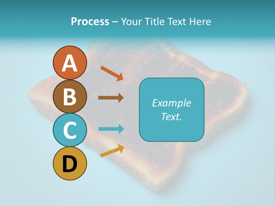 A Toasted Piece Of Bread On A Blue Background PowerPoint Template