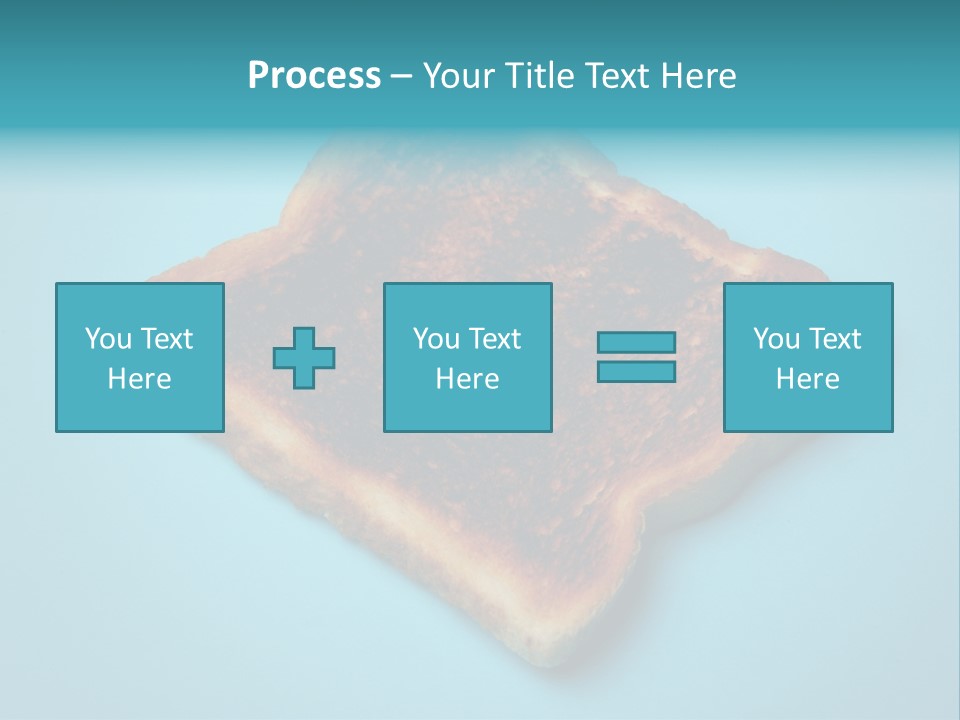 A Toasted Piece Of Bread On A Blue Background PowerPoint Template