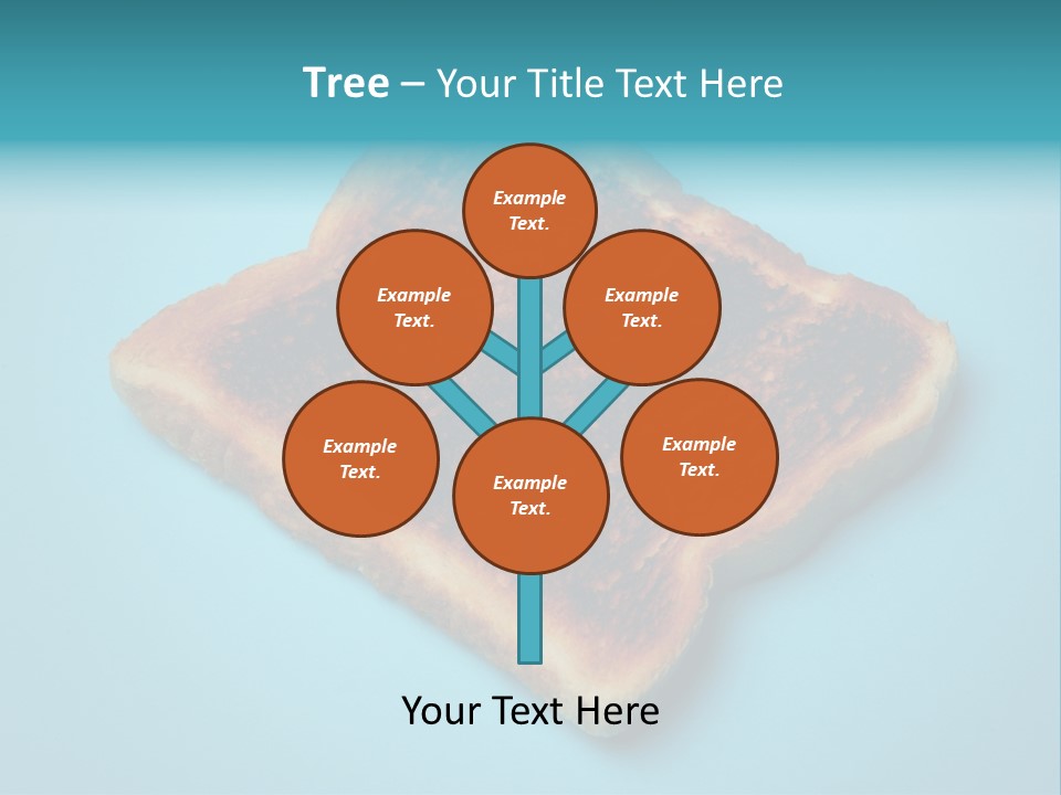 A Toasted Piece Of Bread On A Blue Background PowerPoint Template