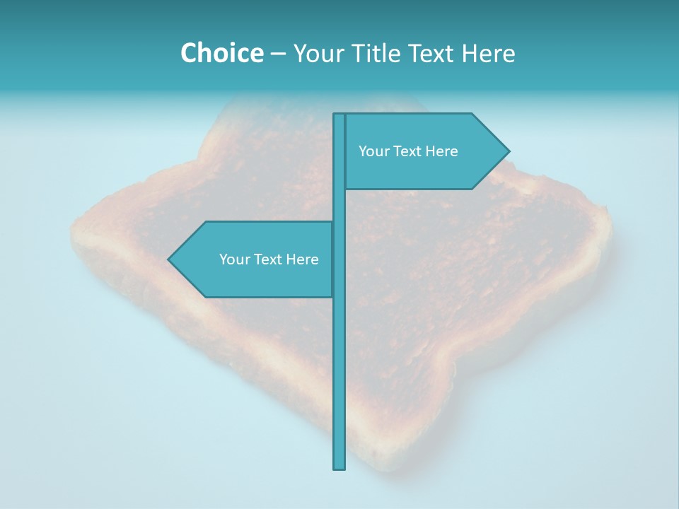 A Toasted Piece Of Bread On A Blue Background PowerPoint Template