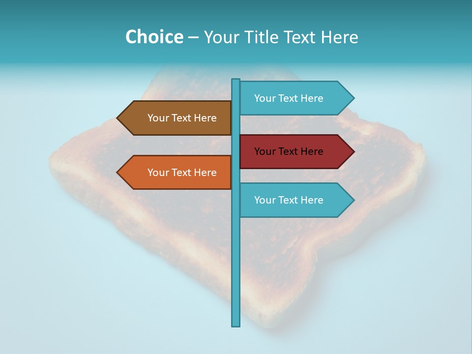 A Toasted Piece Of Bread On A Blue Background PowerPoint Template