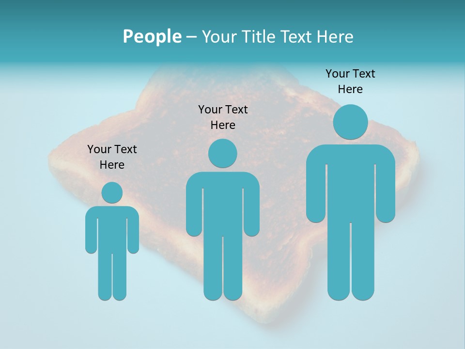 A Toasted Piece Of Bread On A Blue Background PowerPoint Template