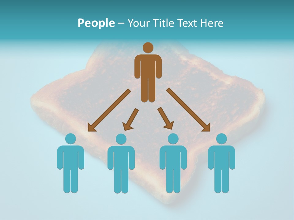 A Toasted Piece Of Bread On A Blue Background PowerPoint Template