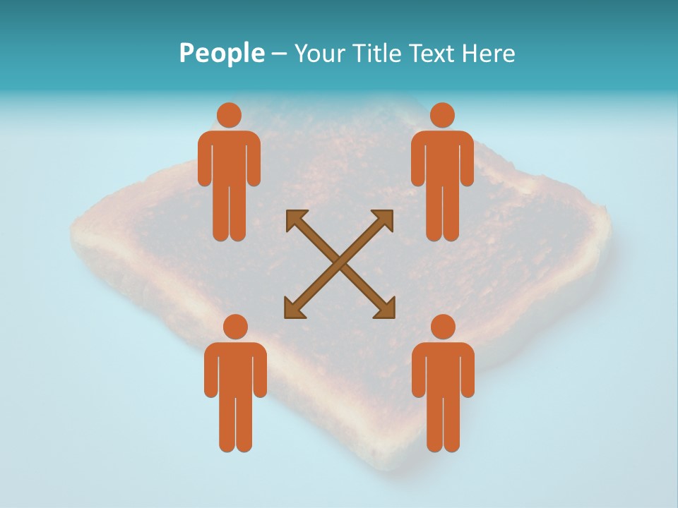 A Toasted Piece Of Bread On A Blue Background PowerPoint Template