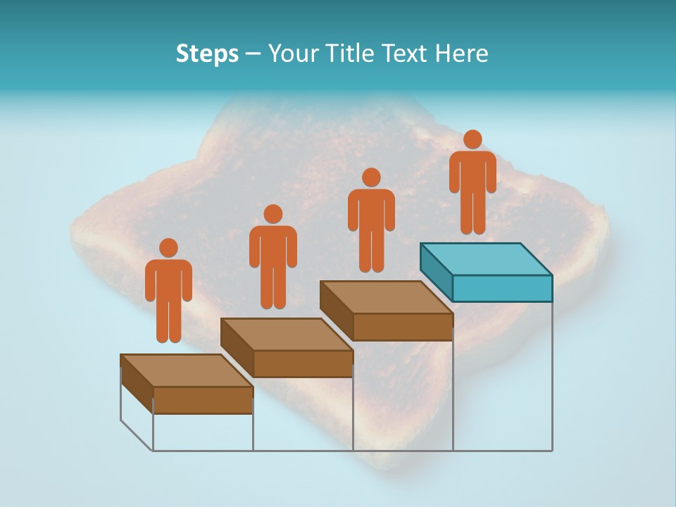 A Toasted Piece Of Bread On A Blue Background PowerPoint Template