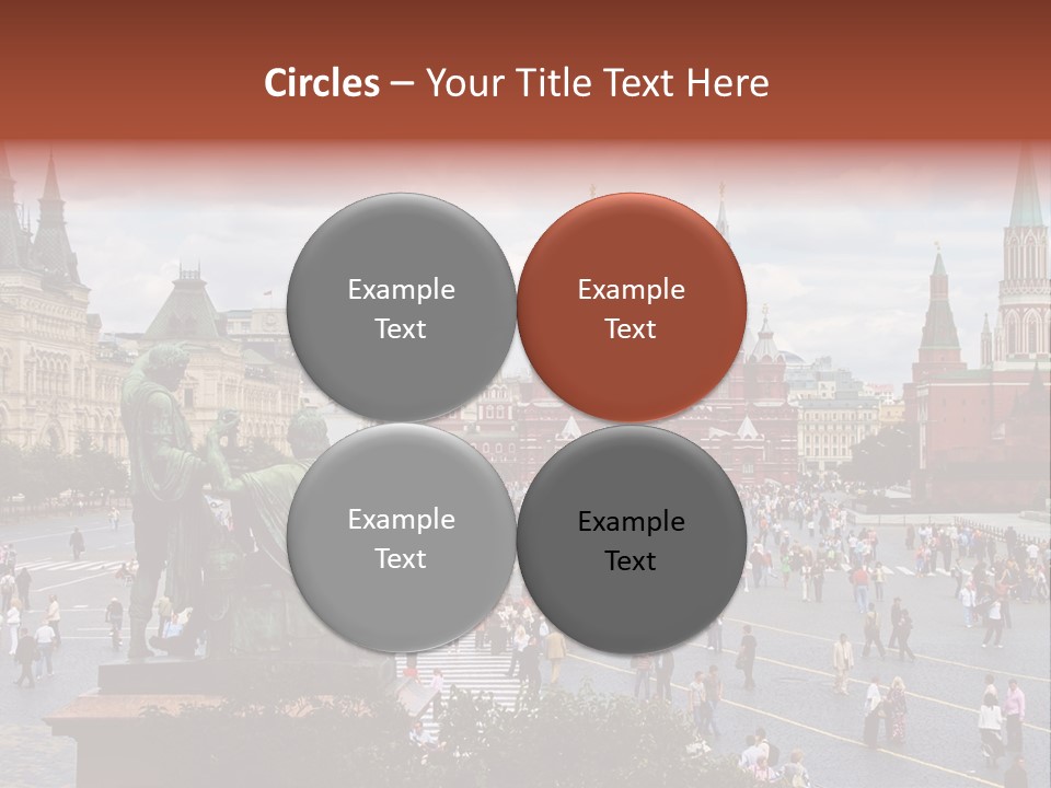 Red Square In Moscow, Russian Federation. National Landmark. Tourist Destination. PowerPoint Template