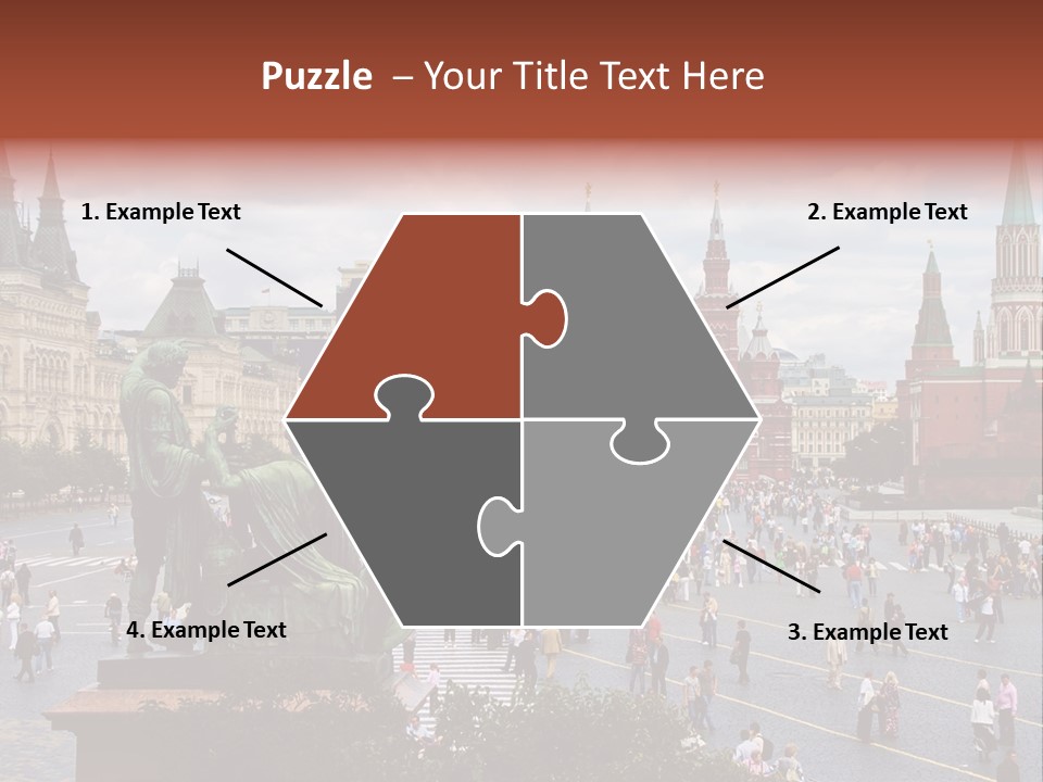 Red Square In Moscow, Russian Federation. National Landmark. Tourist Destination. PowerPoint Template