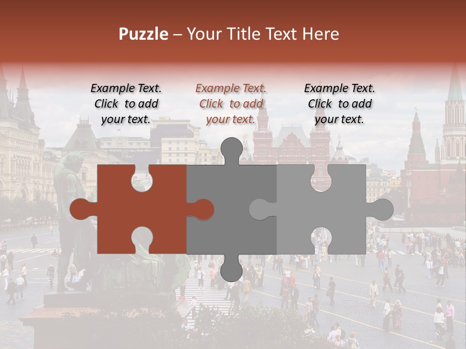 Red Square In Moscow, Russian Federation. National Landmark. Tourist Destination. PowerPoint Template