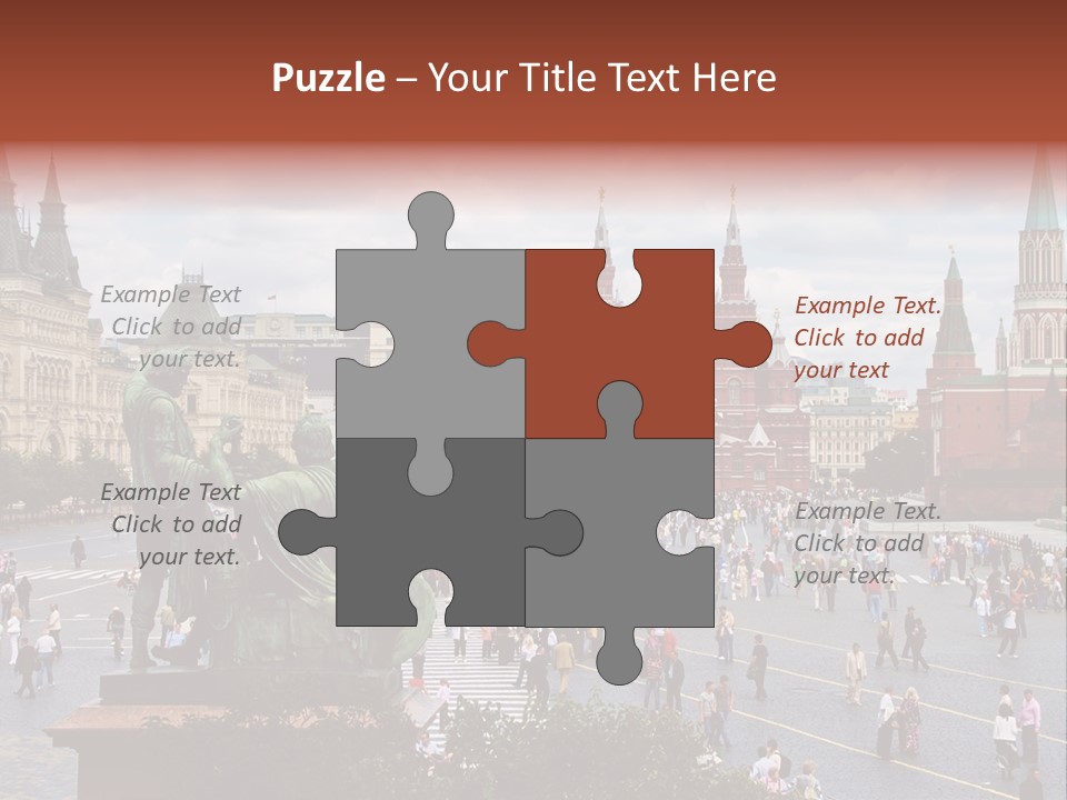 Red Square In Moscow, Russian Federation. National Landmark. Tourist Destination. PowerPoint Template