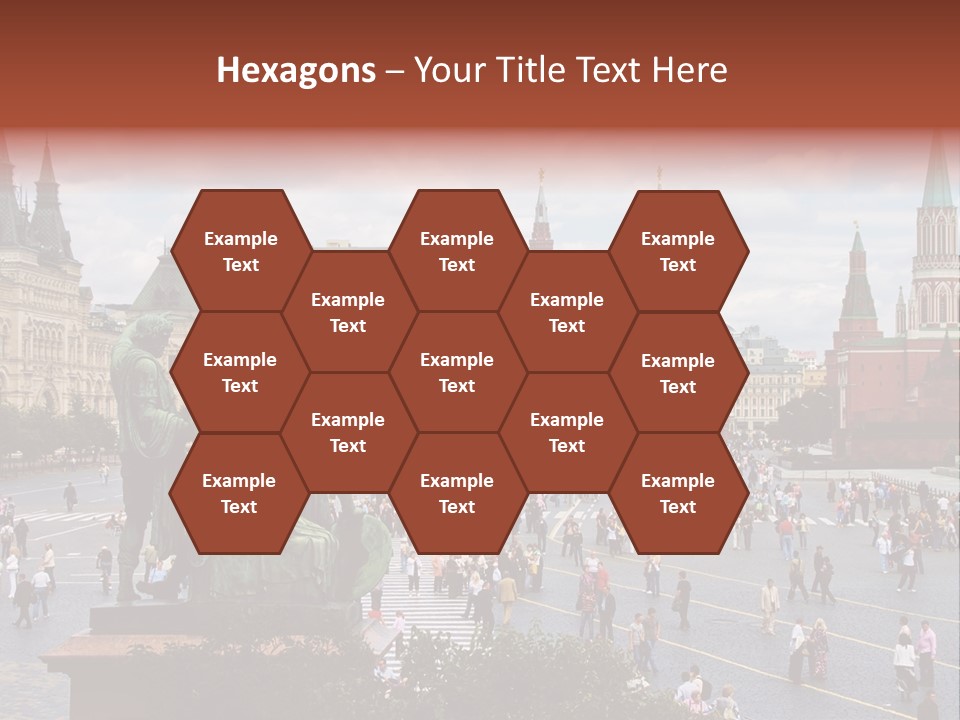 Red Square In Moscow, Russian Federation. National Landmark. Tourist Destination. PowerPoint Template