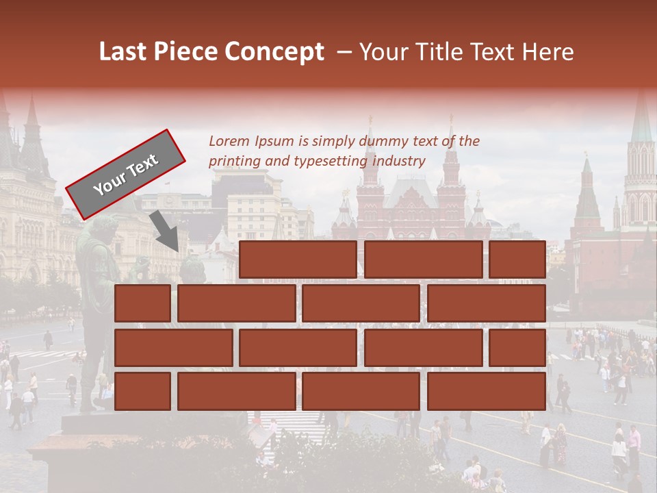 Red Square In Moscow, Russian Federation. National Landmark. Tourist Destination. PowerPoint Template