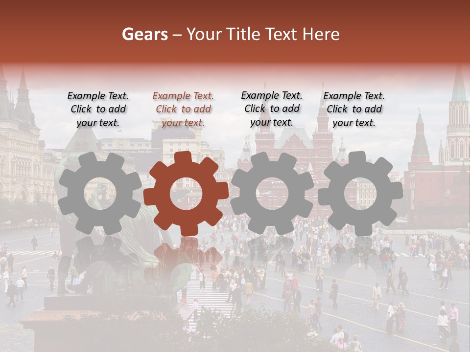 Red Square In Moscow, Russian Federation. National Landmark. Tourist Destination. PowerPoint Template