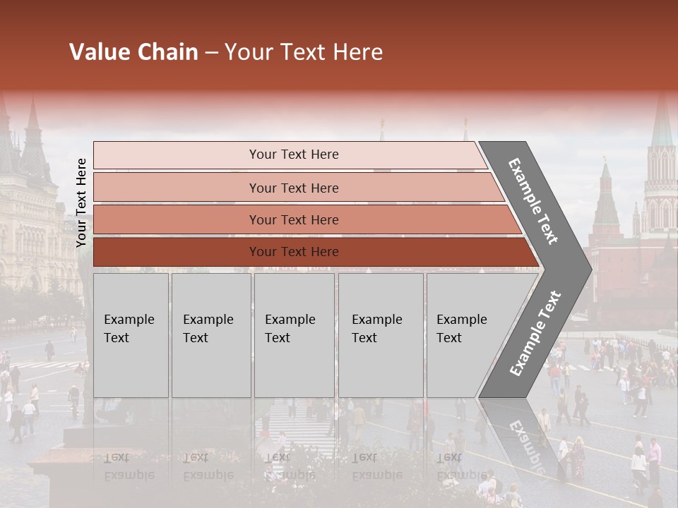 Red Square In Moscow, Russian Federation. National Landmark. Tourist Destination. PowerPoint Template
