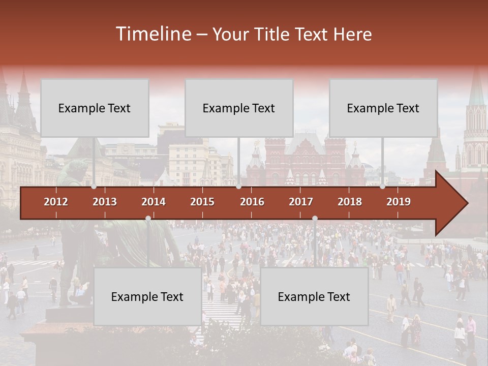 Red Square In Moscow, Russian Federation. National Landmark. Tourist Destination. PowerPoint Template