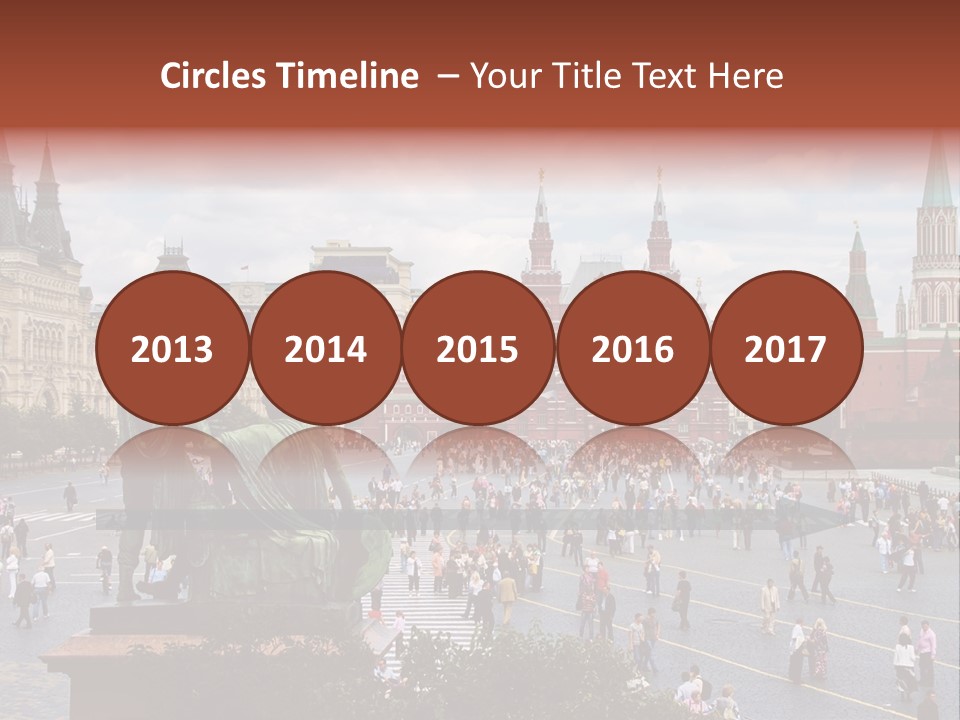 Red Square In Moscow, Russian Federation. National Landmark. Tourist Destination. PowerPoint Template