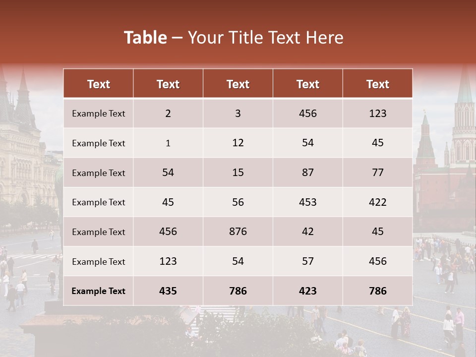 Red Square In Moscow, Russian Federation. National Landmark. Tourist Destination. PowerPoint Template